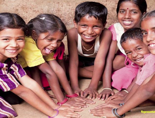 group of indian children